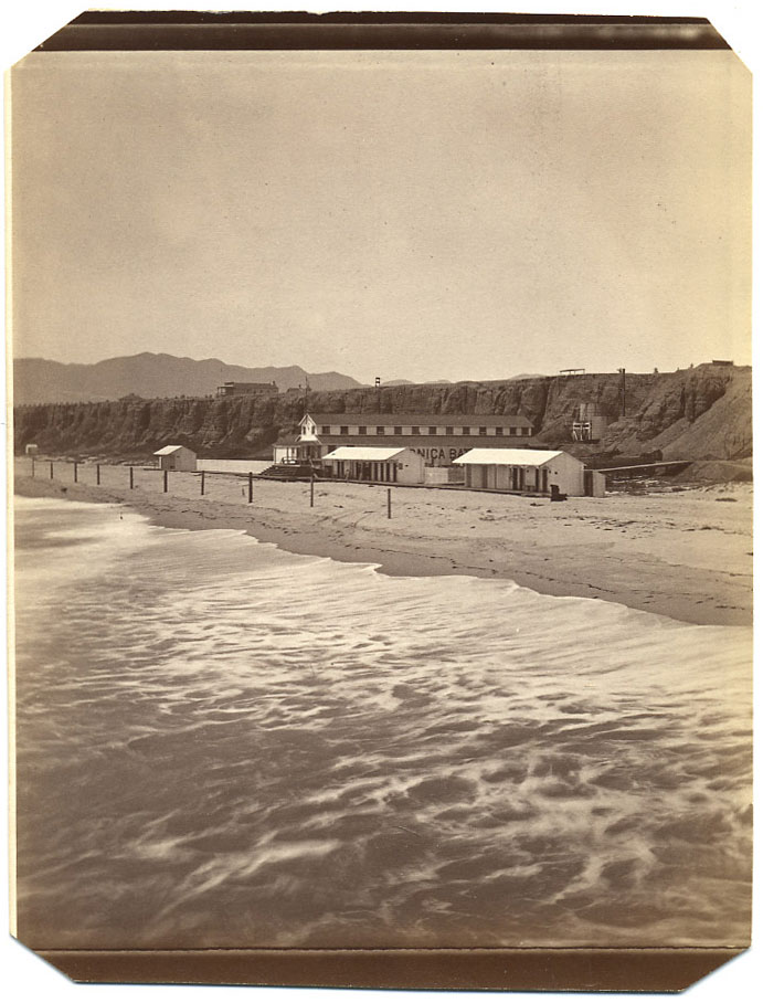 Watkins Unnumbered View - Santa Monica Bathing Houses, Cal.