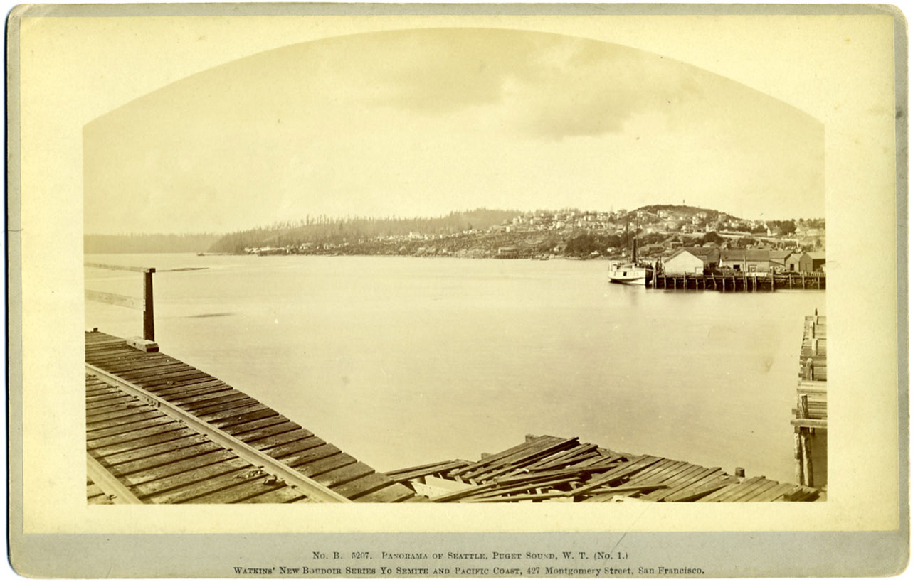Watkins #No. B. 5207 - Panorama of Seattle, Puget Sound, W. T. (No 1.)