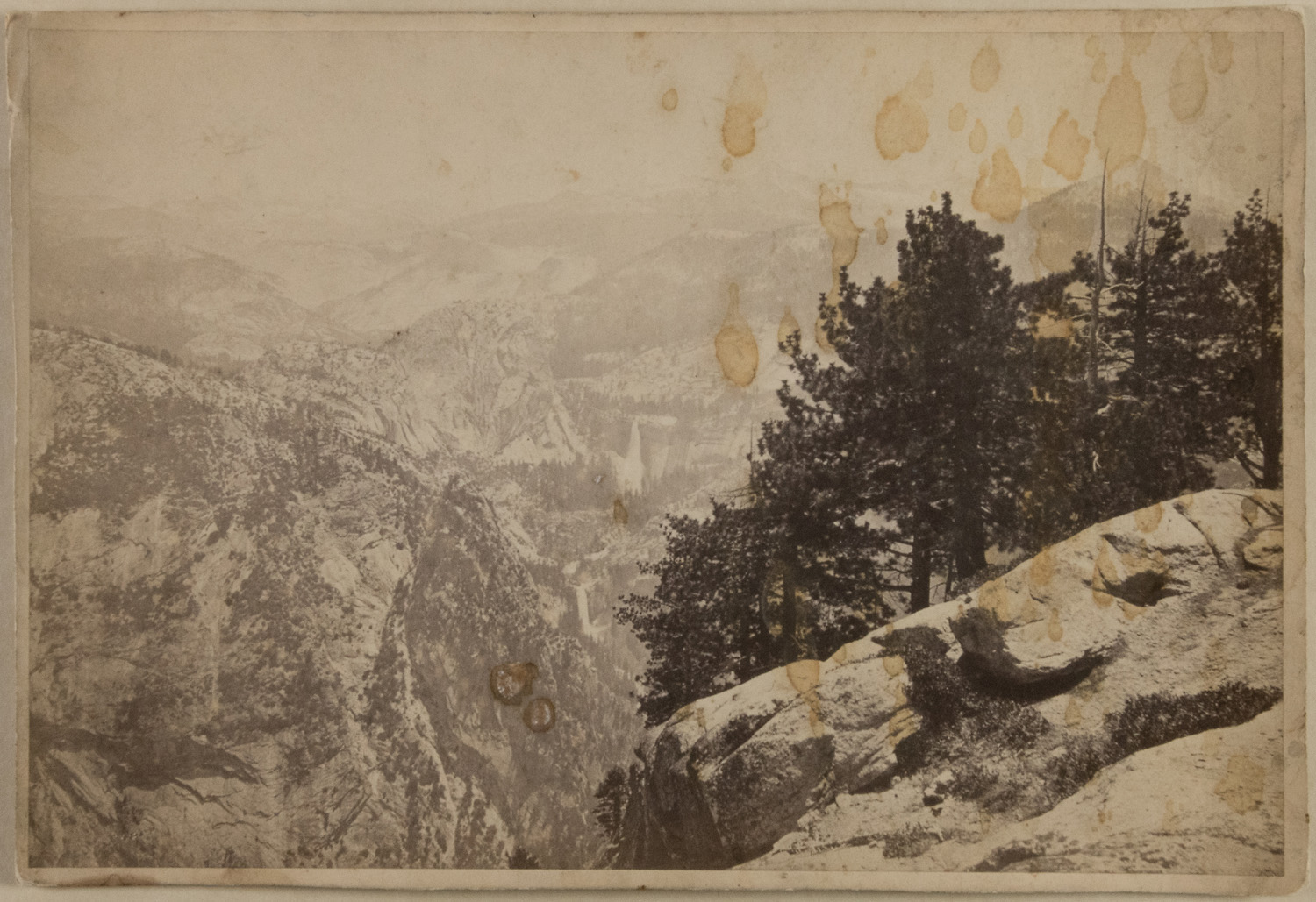 Watkins Unnumbered View - Vernal and Nevada Falls from Glacier Pt.