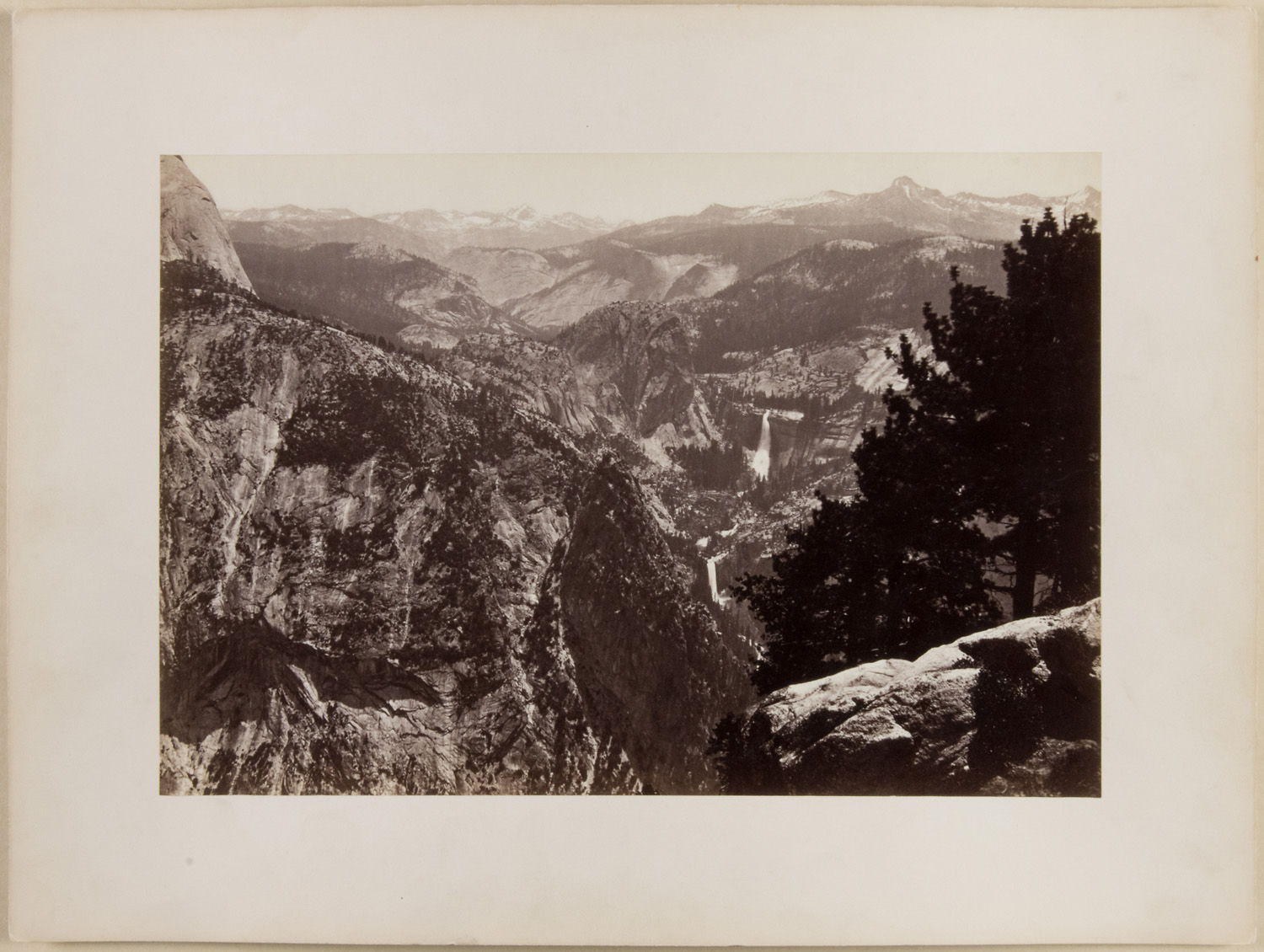 Watkins Unnumbered View - The Vernal and Nevada Falls from Glacier Point