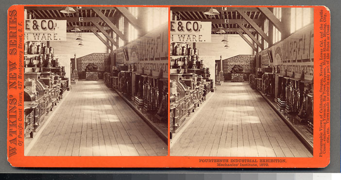 Watkins Unnumbered View - Fourteenth Industrial Exhibition, Mechanics' Institute, 1879