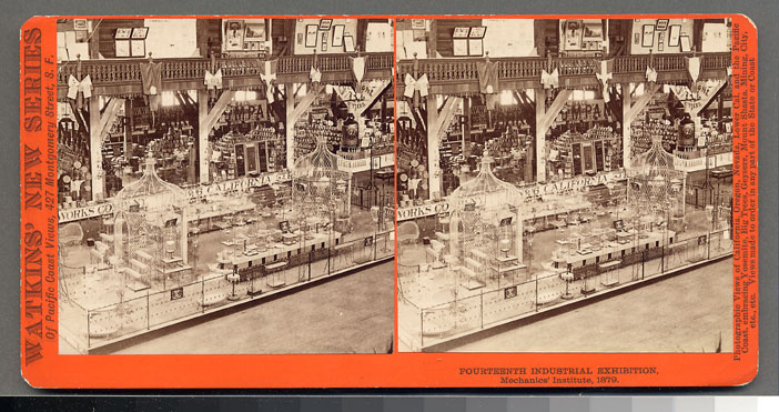Watkins Unnumbered View - Fourteenth Industrial Exhibition, Mechanics' Institute, 1879