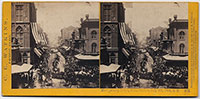 #582 - Montgomery Street, from Market, July 4th, 1864, S.F.