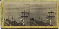 #1343 - Panorama of San Francisco from Telegraph Hill (No. 6)  San Pablo Bay in the distance.